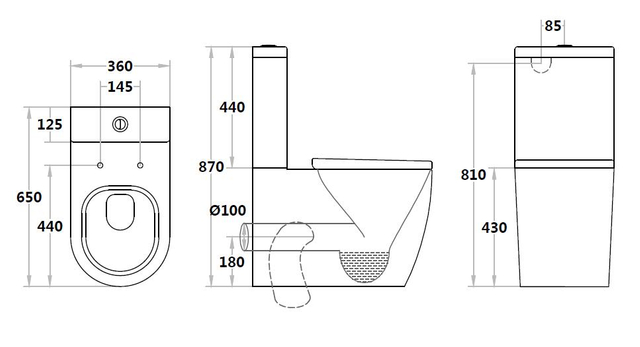 Fabrik-hei&szlig;er Verkaufs-modernes Komfort-H&ouml;hen-Badezimmer-keramische zweiteilige Toiletten-Sanit&auml;rwaren-Badezimmer-Toilette