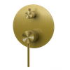Wasserzeichen, verdecktes Wasserhahnventil, geb&uuml;rstetes Gold, fingerabdrucksicher, Duschmischer mit 2-Wege-Umsteller, eingebettetem Duschk&ouml;rper