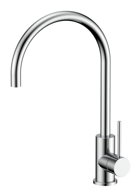 Grifo de cocina cromado de acero inoxidable, grifo de agua fr&iacute;a y caliente para lavabo