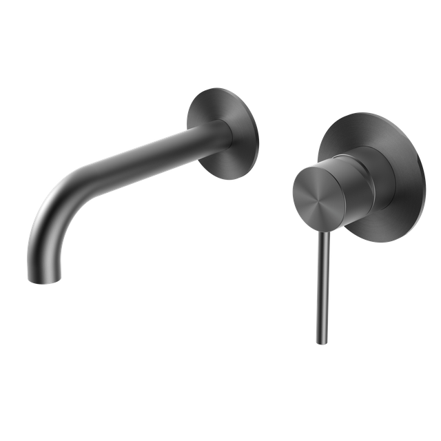 Wandmontierte Badezimmer-Sets, Mischbatterien, Wasserh&auml;hne, geb&uuml;rstetes Gun-Metal, runde Wand-Waschtischmischer